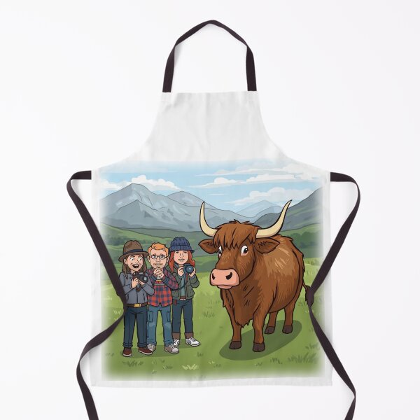Item preview, Scottish Highland Cow with Tourists - Funny Scotland Travel Gift designed and sold by Loom on the Loch.