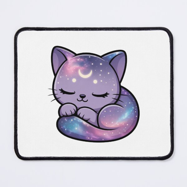Item preview, Pastel space themed sleeping cat designed and sold by AtelierPretty.