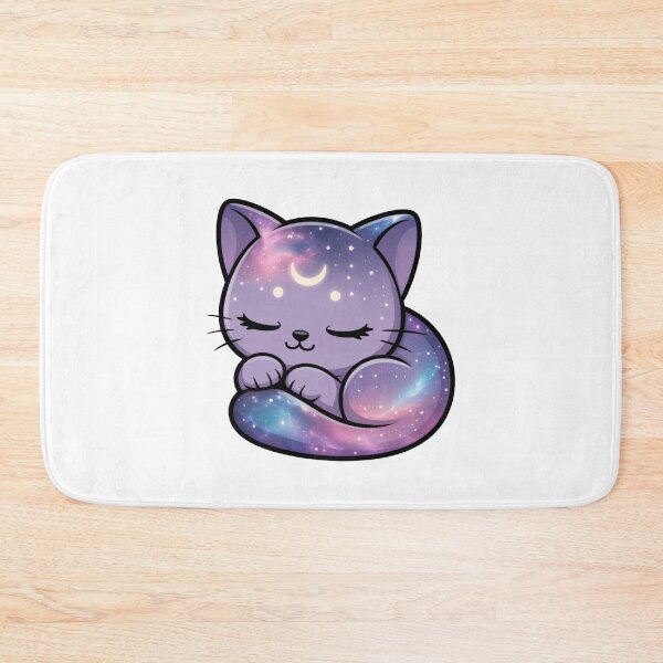 Item preview, Pastel space themed sleeping cat designed and sold by AtelierPretty.