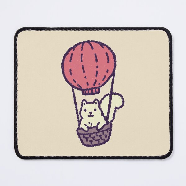Item preview, Flying Balloon Squirrel, pastel crayon whimsical illustration designed and sold by Magnificent Lizard.