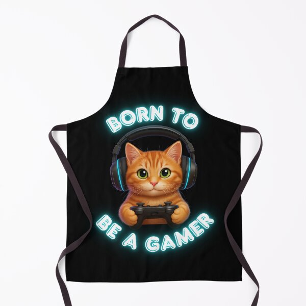 Item preview, Born to Be a Gamer Cat – Cute Gamer Kitty Design designed and sold by kamisclothes.