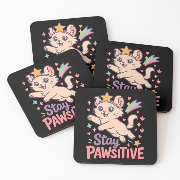 Item preview, Whiskerly Sparkle Cat Pawsitive Tee – Soft Girl Pastel Cat Mom Shirt designed and sold by WhiskerlyGfx.