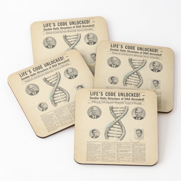 Item preview, The Double Helix Code: 1953 DNA Discovery Print designed and sold by AgingeR.