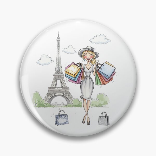 Item preview, Blonde Girl Shopping In Paris designed and sold by ArtQueen777.