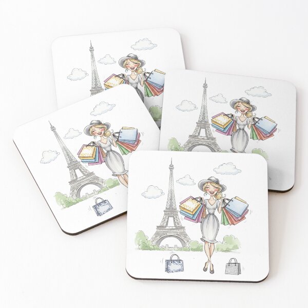 Item preview, Blonde Girl Shopping In Paris designed and sold by ArtQueen777.