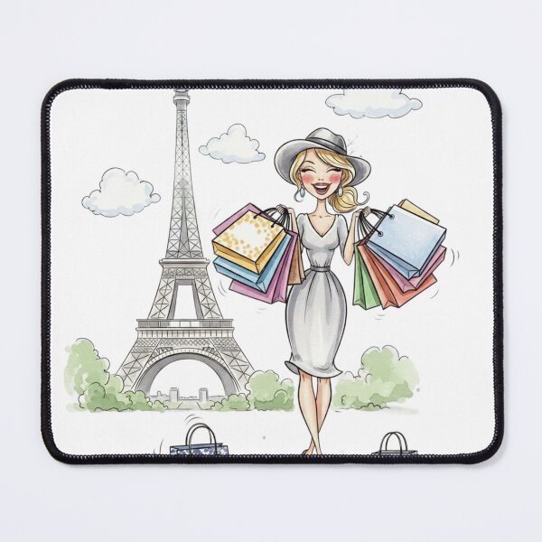 Item preview, Blonde Girl Shopping In Paris designed and sold by ArtQueen777.