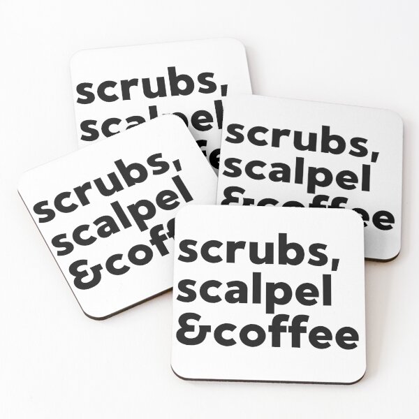 Item preview, Scrubs, scalpel and coffee  designed and sold by mikasa.art.