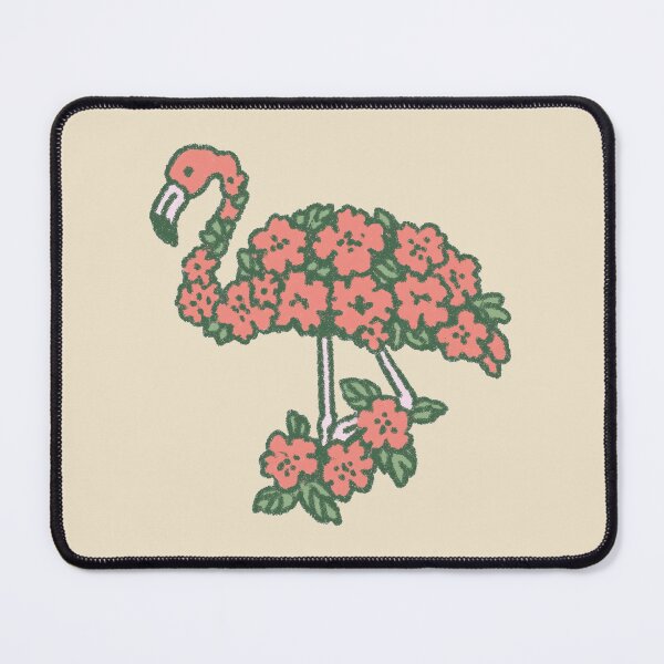 Item preview, Flower Flamingo, floral silhouette with coral blossoms designed and sold by Magnificent Lizard.