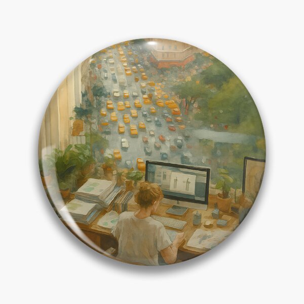 Item preview, Urban Muse — Artist’s Desk Overlooking NYC designed and sold by youkee.