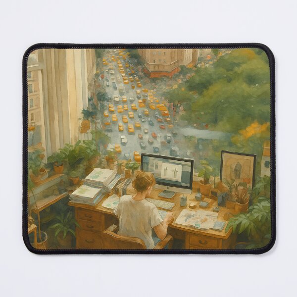 Item preview, Urban Muse — Artist’s Desk Overlooking NYC designed and sold by youkee.