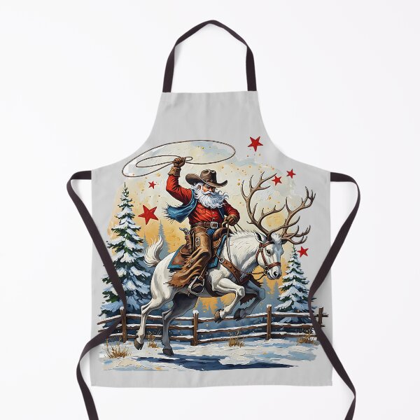 Item preview, Rodeo Santa Cowboy Riding Reindeer - Wild West Christmas designed and sold by AwesomeBeyondLimits.
