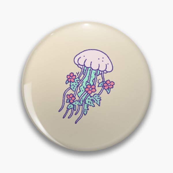 Item preview, Floral Jellyfish with pastel flowers and vine-like tentacles designed and sold by Magnificent Lizard.
