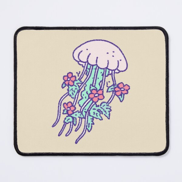 Item preview, Floral Jellyfish with pastel flowers and vine-like tentacles designed and sold by Magnificent Lizard.