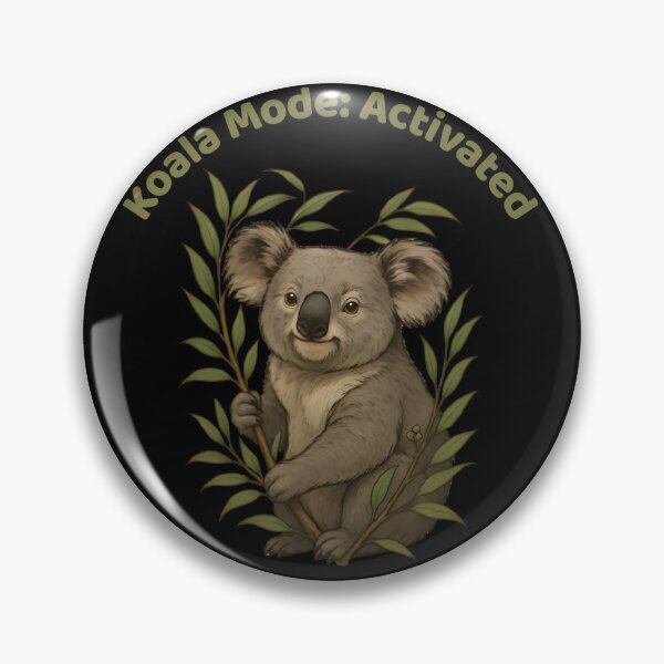 Artikelvorschau, Lustiger Koala mit Eukalyptuszweig – Naturkunst entworfen und verkauft von Karolina’s Cozy Creations.