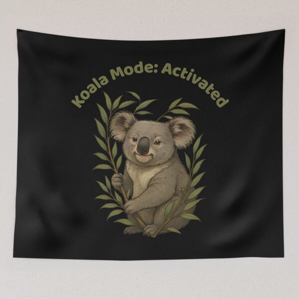 Item preview, Funny Koala with Eucalyptus Branch Nature Art designed and sold by Karolina’s Cozy Creations.