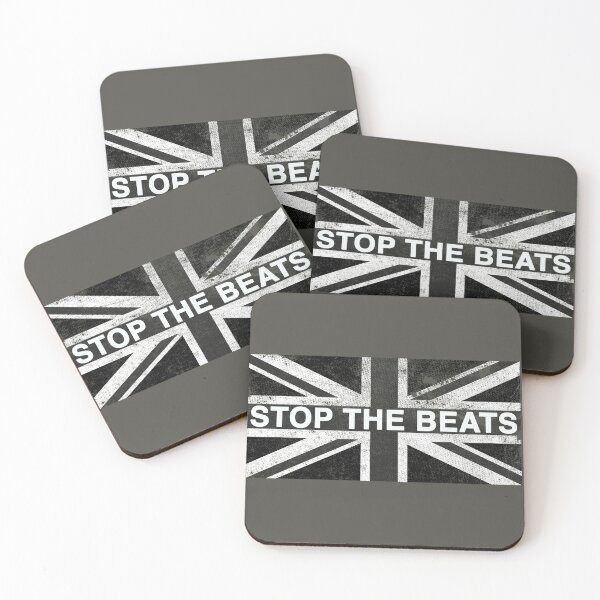 Item preview, Stop The Beats not Stop The Boats. Black and White flag designed and sold by bullshirter.