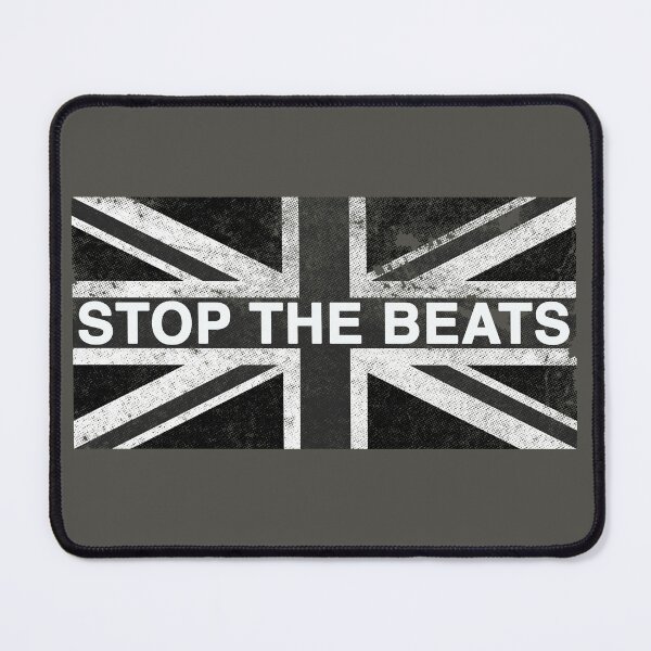 Item preview, Stop The Beats not Stop The Boats. Black and White flag designed and sold by bullshirter.