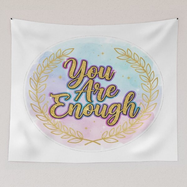 Item preview, You Are Enough Sticker - Mental Health Self-Love Motivation Gift designed and sold by NovaBou.