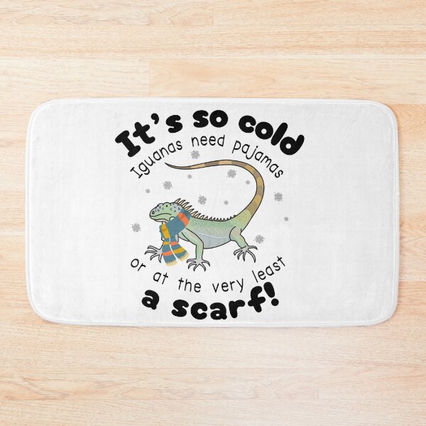Item preview, Funny Iguana – It’s So Cold Iguanas Need Pajamas (Or At Least a Scarf) designed and sold by SunandShade.