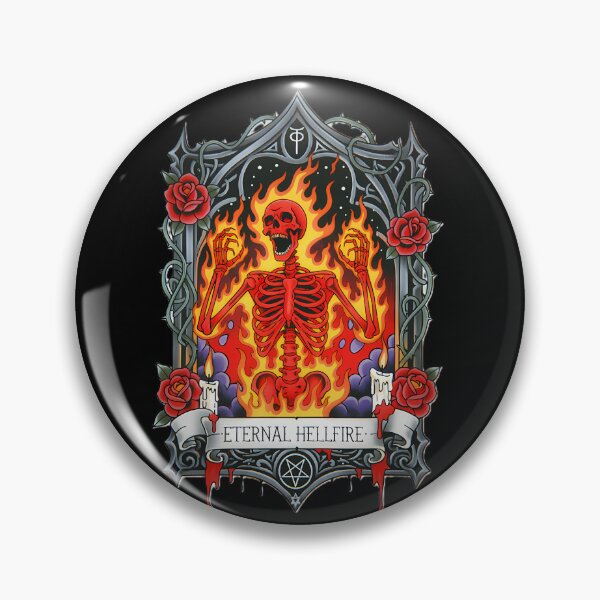 Item preview, ETERNAL HELLFIRE Condemned Hell Skeleton designed and sold by CoffinsArt.