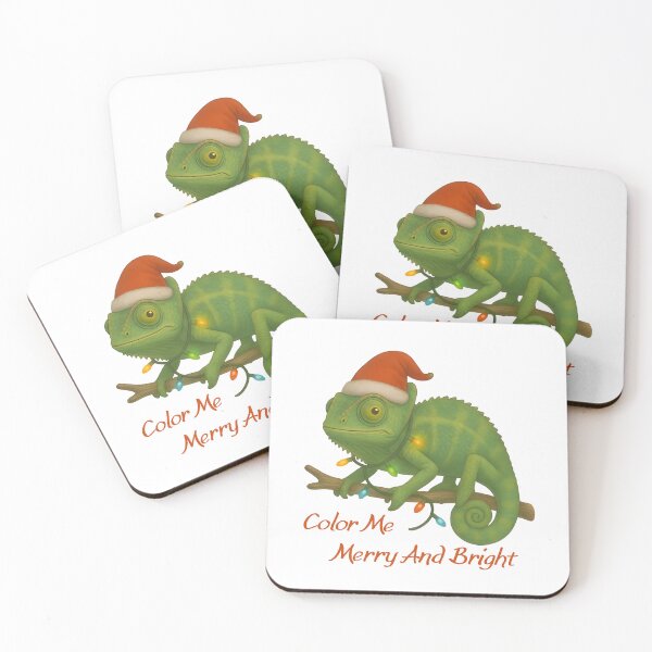 Item preview, Color Me Merry and Bright – Chameleon Christmas designed and sold by SVALANART.