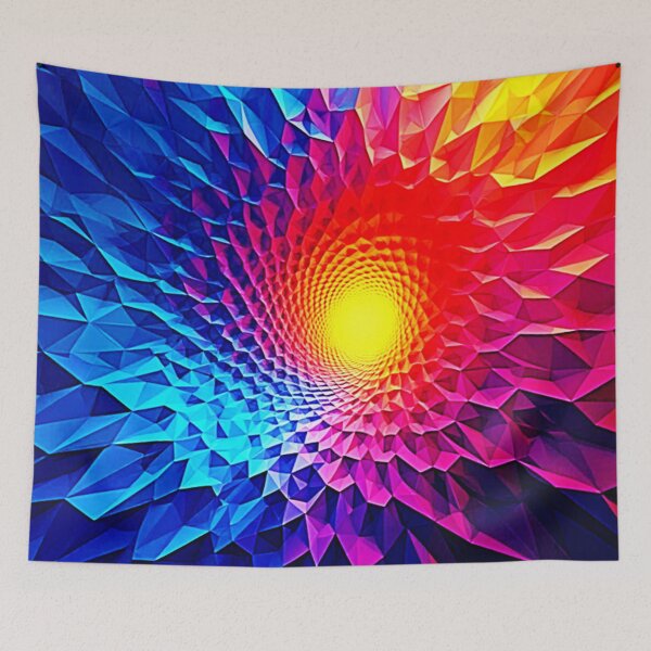Item preview, Vibrant Geometric Energy Vortex Art designed and sold by Health And Fitness Posts e-Store.