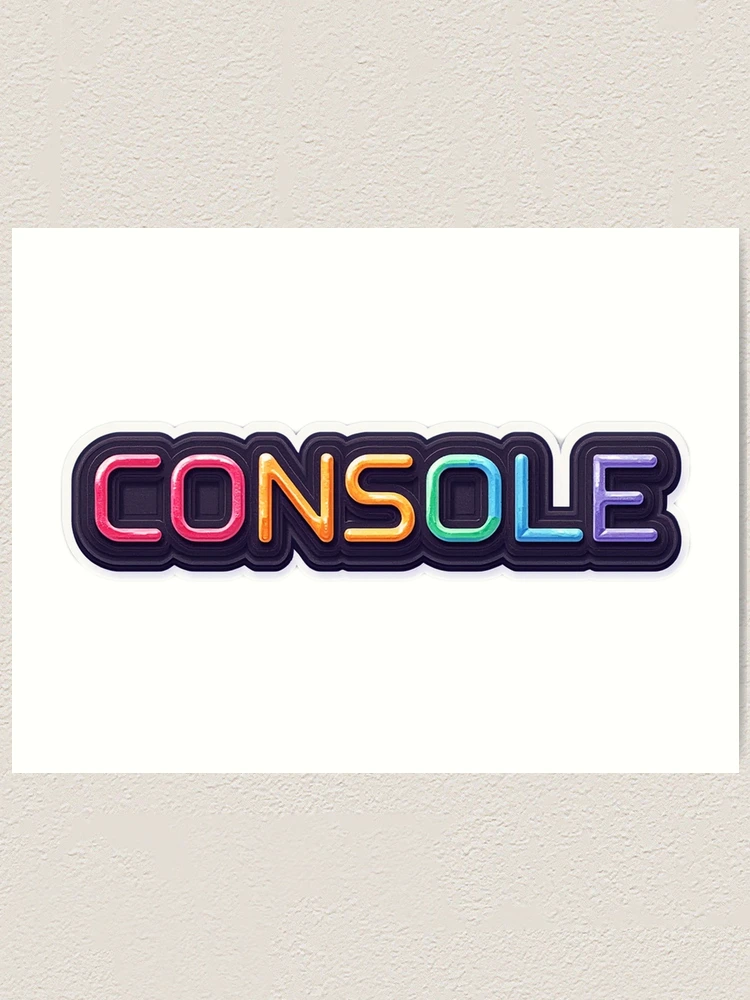 Thumbnail 1 of 3, Art Print, Console Log | JavaScript Developer | JS Debugging | Retro Arcade Code designed and sold by ColoredPanda.