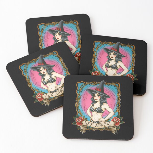 Item preview, HEX APPEAL Pin-up Witch Flash designed and sold by CoffinsArt.