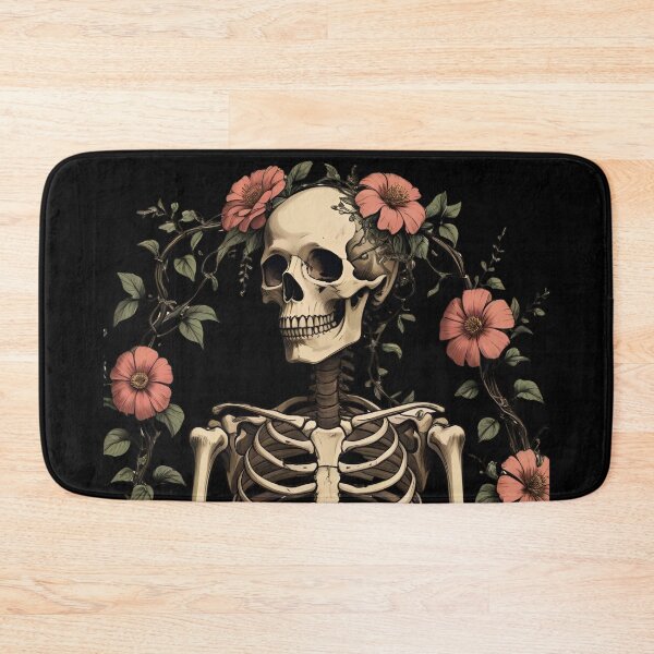 Item preview, Skeleton human skeleton intertwined with flowers and vines 4 designed and sold by Neon G.