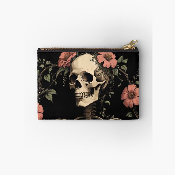 Item preview, Skeleton human skeleton intertwined with flowers and vines 4 designed and sold by Neon G.