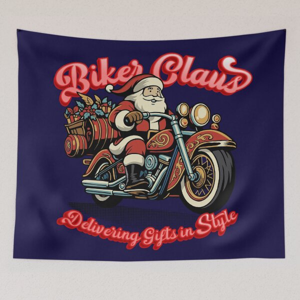 Item preview, Biker Claus – Delivering Gifts in Style designed and sold by TipTop GFX.