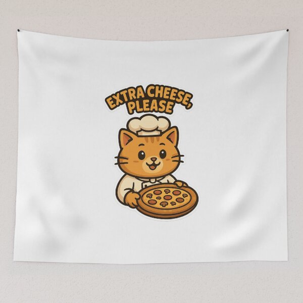 Item preview, Cat –  Extra cheese, please designed and sold by CrazyMop_.
