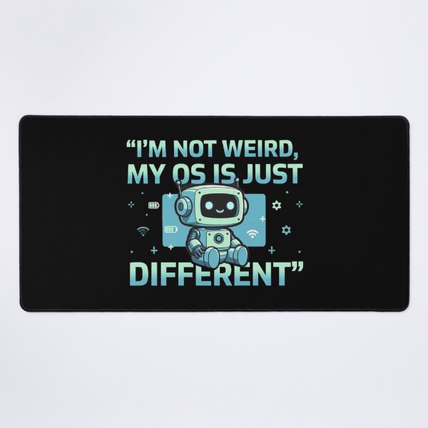 Item preview, I'm Not Weird My OS Is Just Different Robot Coder Tee designed and sold by PunchDrop.