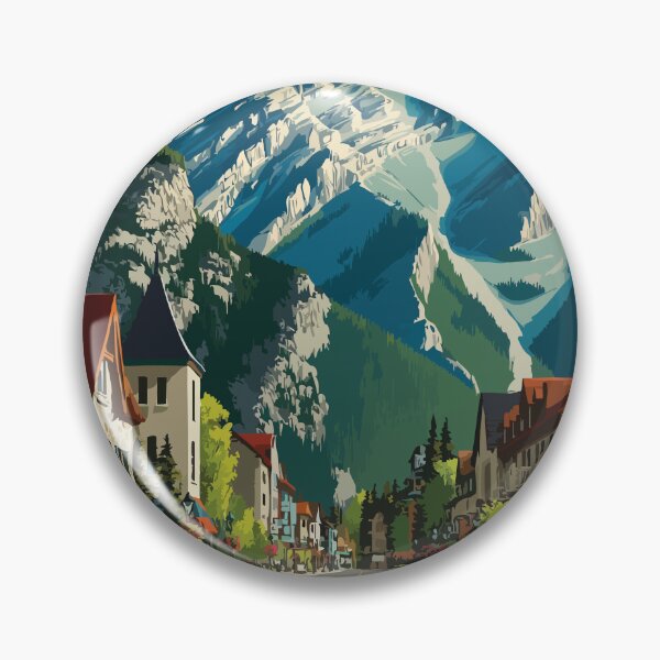 Item preview, Banff National Park Alberta | Rocky Mountain Town Art designed and sold by TuncGK.