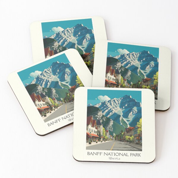 Item preview, Banff National Park Alberta | Rocky Mountain Town Art designed and sold by TuncGK.