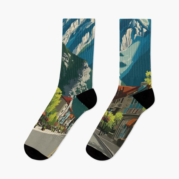 Item preview, Banff National Park Alberta | Rocky Mountain Town Art designed and sold by TuncGK.