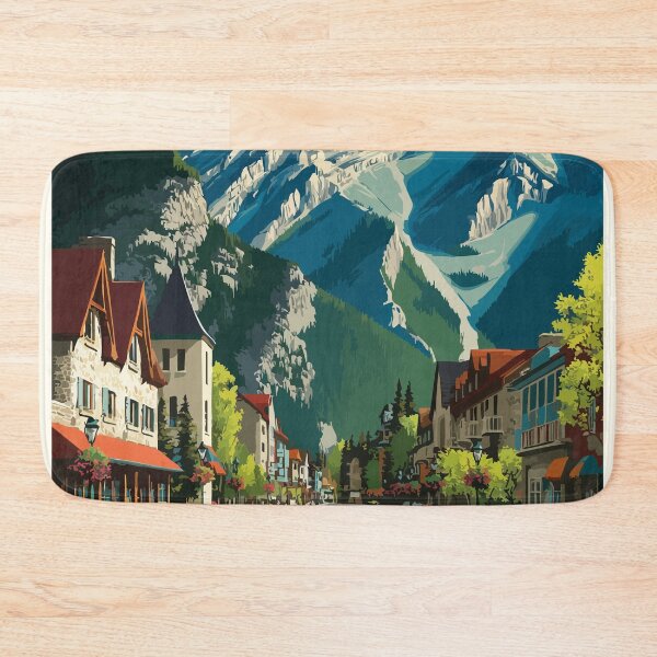 Item preview, Banff National Park Alberta | Rocky Mountain Town Art designed and sold by TuncGK.