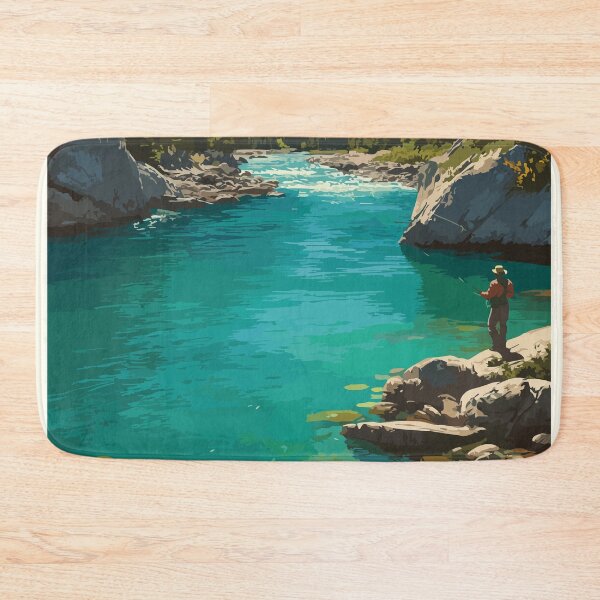 Item preview, Bow River Alberta | Canadian Rockies Scenery Art Print designed and sold by TuncGK.