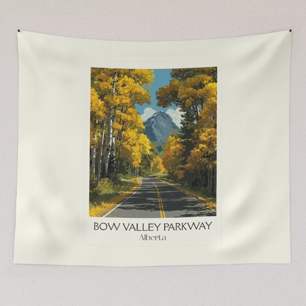 Item preview, Bow Valley Parkway Alberta | Scenic Autumn Drive Art designed and sold by TuncGK.