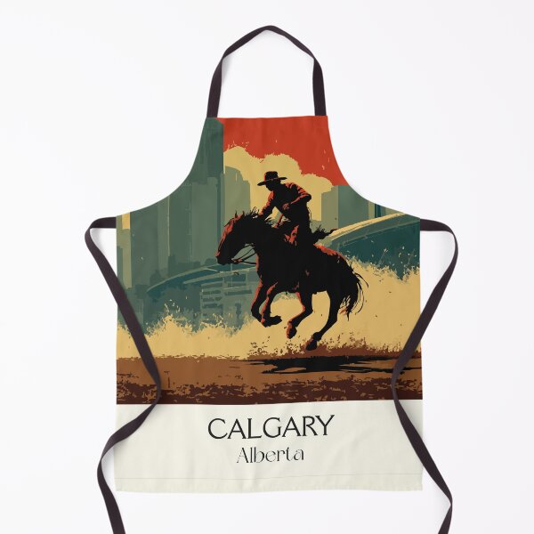 Item preview, Calgary Alberta | Western Heritage & Skyline Art Print designed and sold by TuncGK.