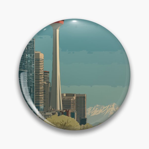 Item preview, Calgary Alberta Skyline | Prairie City Observation Tower Art designed and sold by TuncGK.