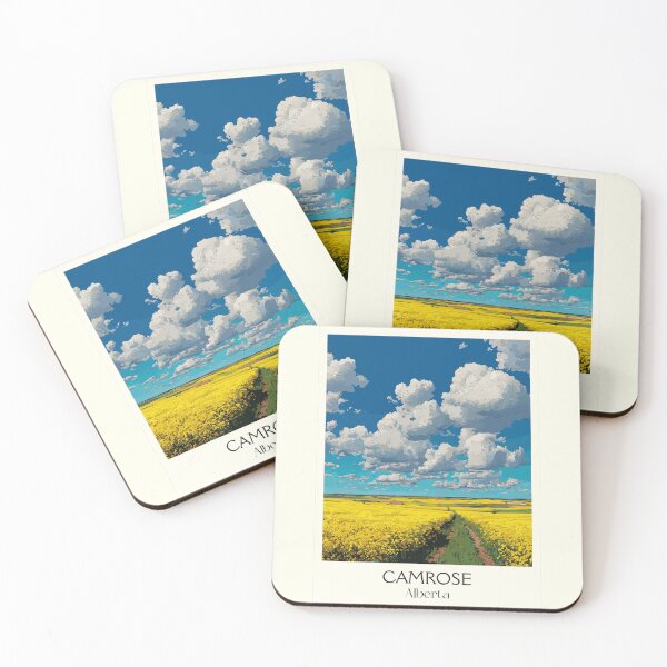 Item preview, Camrose Alberta | Prairie Canola Fields Scenery Art designed and sold by TuncGK.