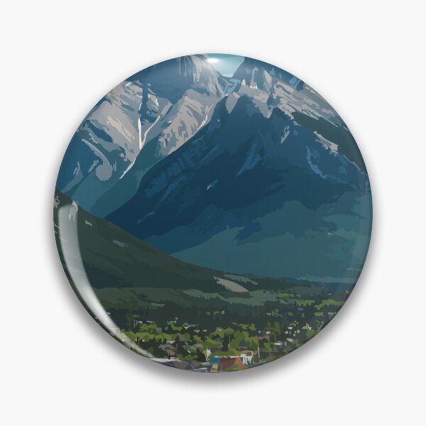 Item preview, Canmore Alberta | Rocky Mountain Town & Three Peaks Art designed and sold by TuncGK.
