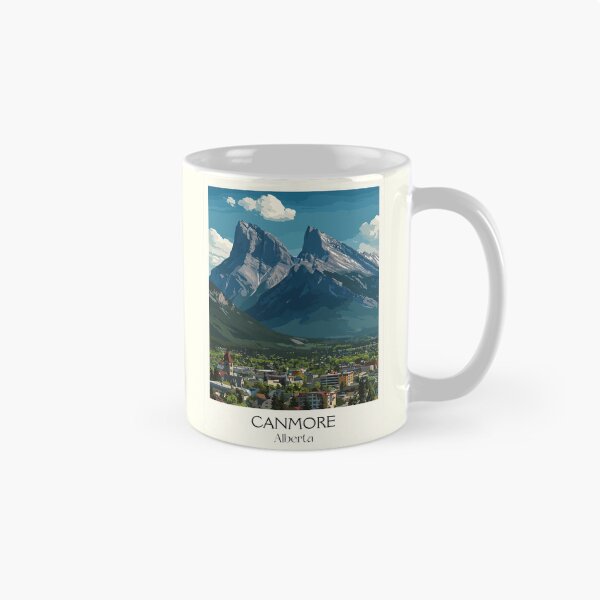 Item preview, Canmore Alberta | Rocky Mountain Town & Three Peaks Art designed and sold by TuncGK.