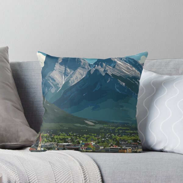 Item preview, Canmore Alberta | Rocky Mountain Town & Three Peaks Art designed and sold by TuncGK.