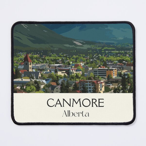 Item preview, Canmore Alberta | Rocky Mountain Town & Three Peaks Art designed and sold by TuncGK.