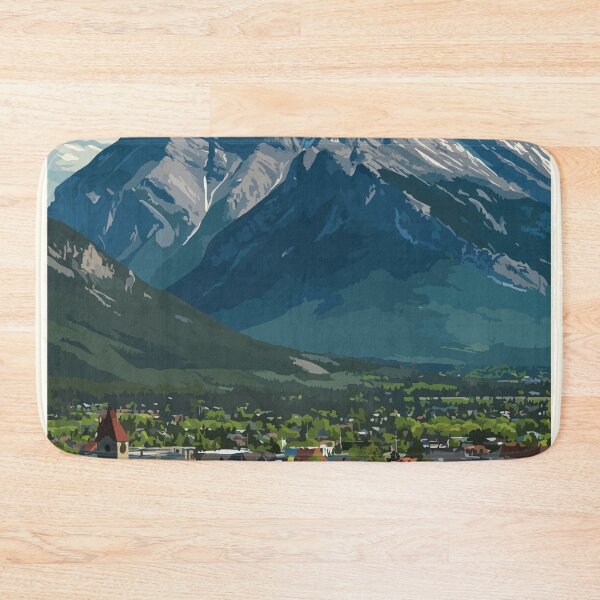 Item preview, Canmore Alberta | Rocky Mountain Town & Three Peaks Art designed and sold by TuncGK.