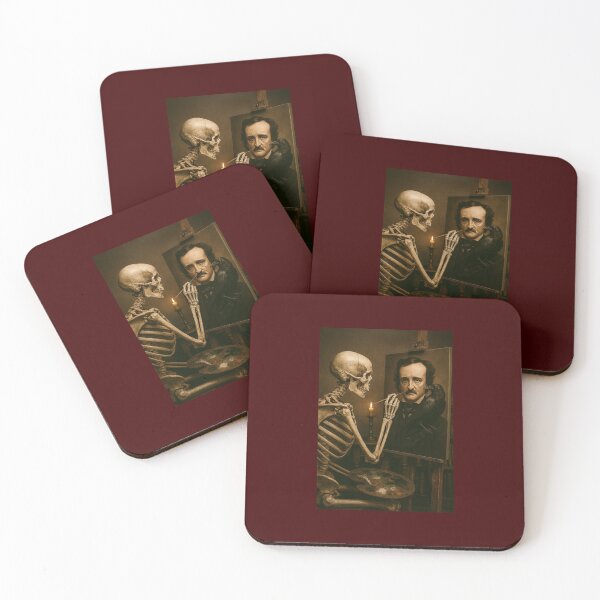 Item preview, Skeleton Painting Edgar Allan Poe designed and sold by Halifaxartguy.