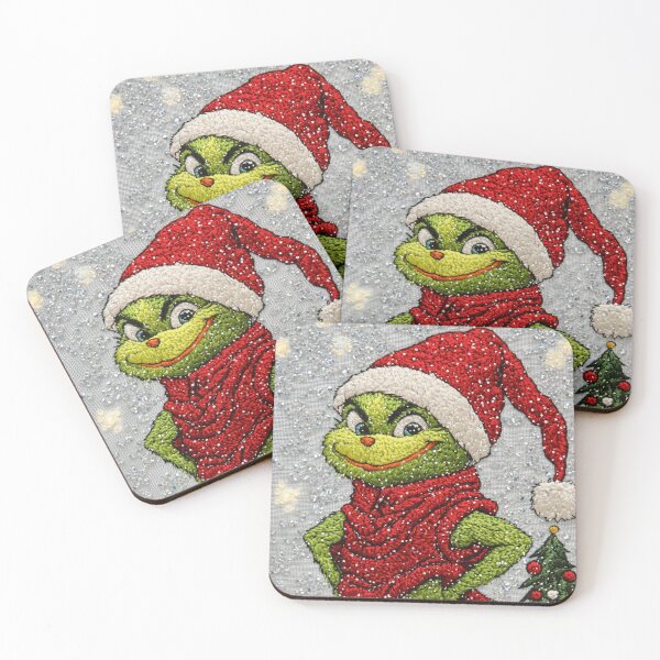 Item preview, Festive Cross Stitch Embroidery - Cute Grinch Holiday Embroidery designed and sold by MiraLumeStudio.