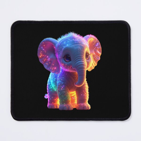 Item preview, Rainbow Galaxy Baby Elephant – Cute Glowing Cosmic Art t-shirt  designed and sold by Alicjareign.